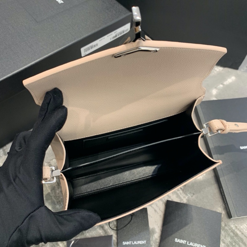 602716 YSL圣羅蘭 CASSANDRA迷你粒面壓印皮革手提包 粉色