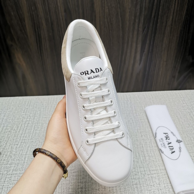 4E3544 Prada2020新款男鞋 Prada皮革運動鞋 普拉達小白鞋 休閑板鞋