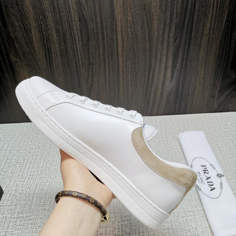 4E3544 Prada2020新款男鞋 Prada皮革運動鞋 普拉達小白鞋 休閑板鞋
