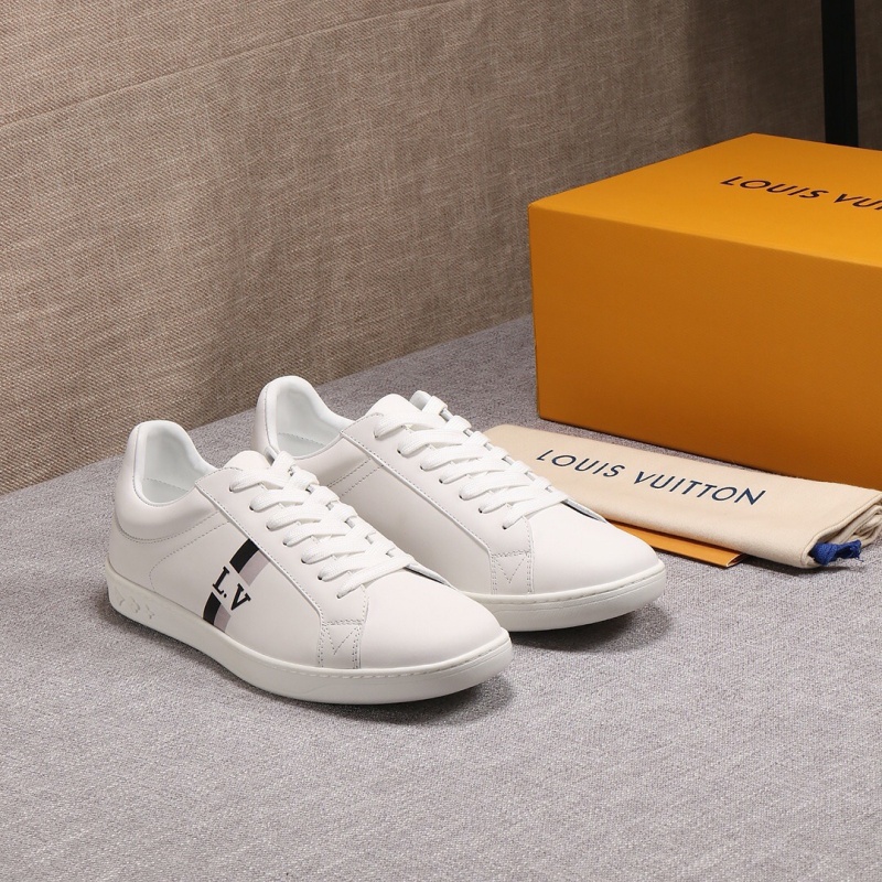 1A5UHE LV LUXEMBOURG 運(yùn)動鞋 LV條紋男鞋 LV板鞋 白色