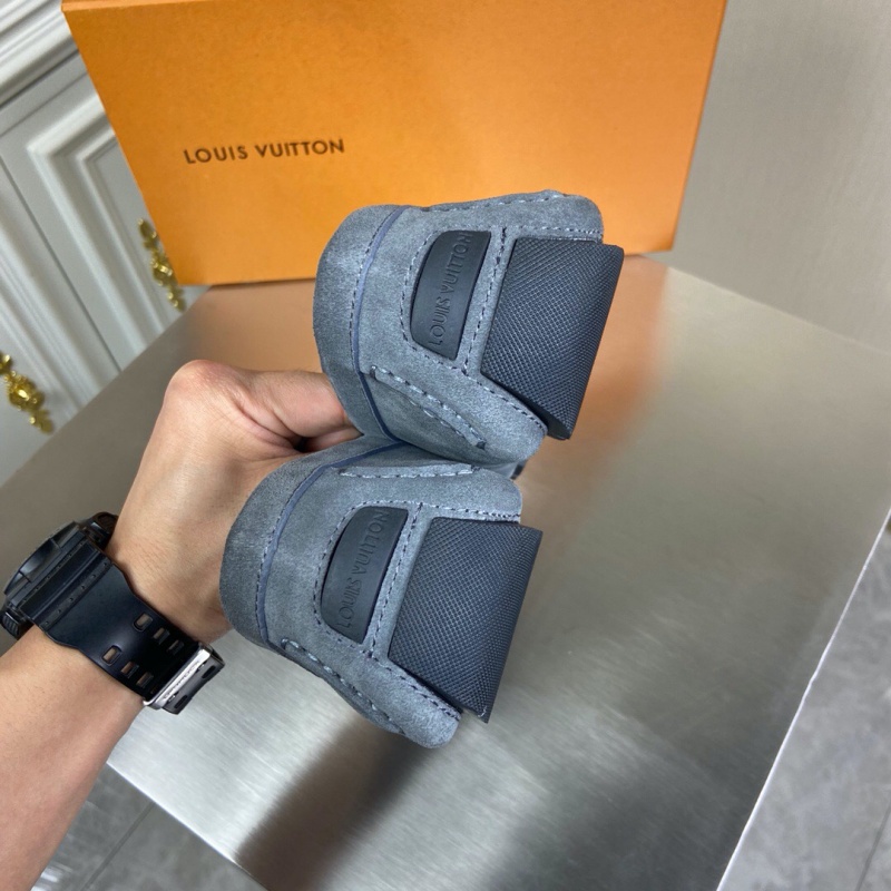 1A3QS5 LV Major 便鞋 LV絨面小牛皮男鞋 豆豆鞋 灰色