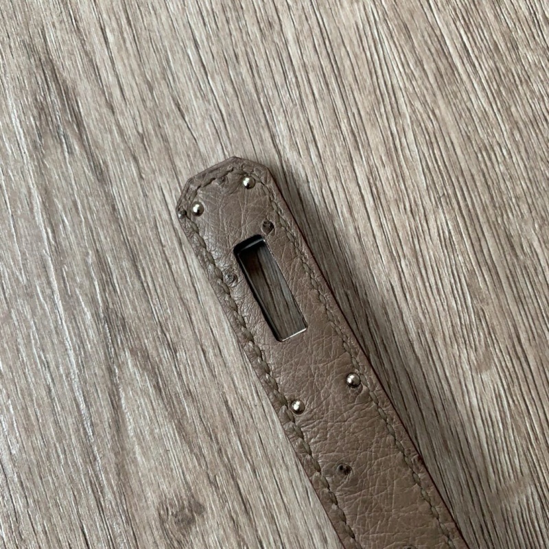 Hermes Birkin 30 愛馬仕鉑金包 純手工定制版 鴕鳥皮 大象灰