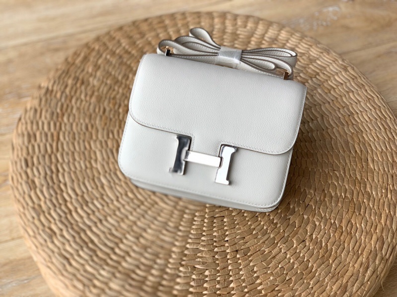 Hermes constance系列 愛馬仕康康包 純手工定制evervolor小牛皮 白色
