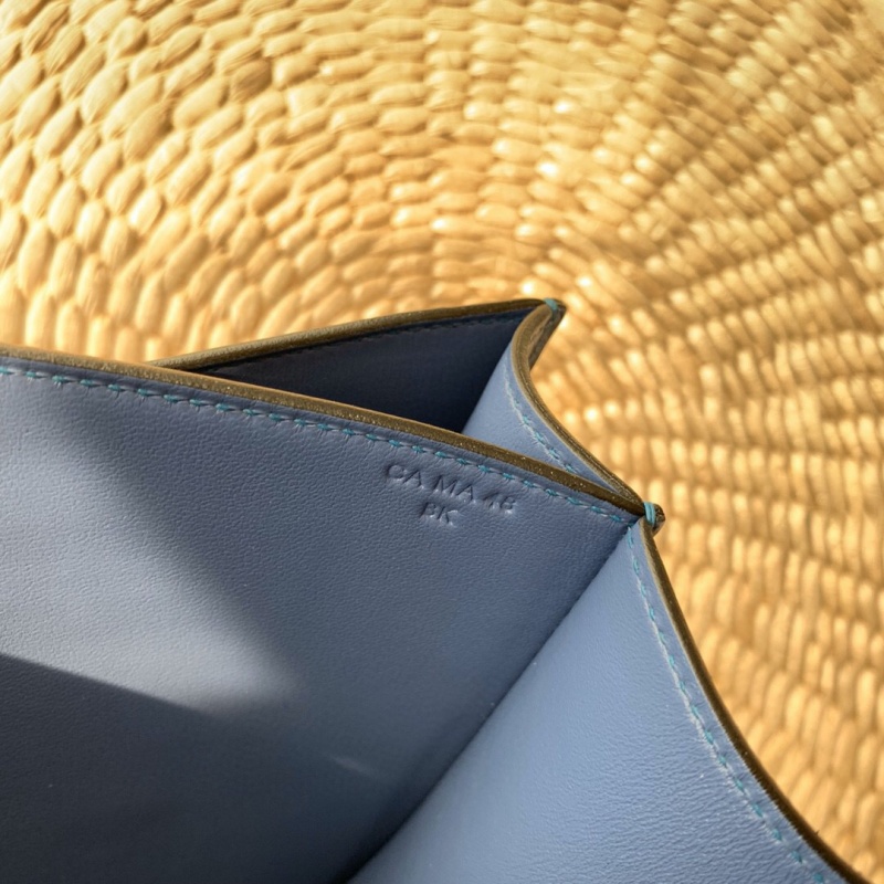 Hermes constance系列 愛馬仕康康包 純手工定制Epsom小牛皮 瑪瑙藍金扣