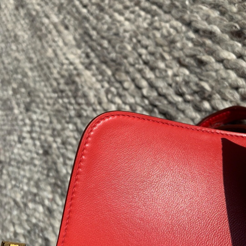 Hermes constance系列 愛(ài)馬仕康康包 純手工定制鱷魚(yú)皮 紅色