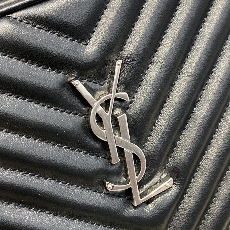 520534 YSL圣羅蘭女包 LOU CAMERA BAG 黑色小牛皮相機(jī)包 銀扣