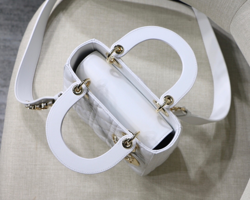 M0538 迪奧Lady Dior MyABCDior 手袋 羊皮革藤格紋 白色