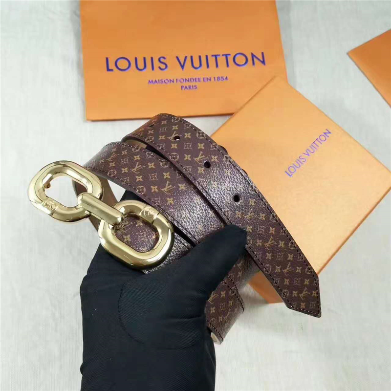LV 路易威登 CUT MONOGRAM 雙面腰帶 最新女神腰帶 原版復(fù)制