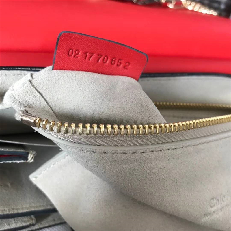 70652 Chloé Faye 珂洛伊 大號 牛皮配磨砂皮 圓環鏈條 單肩斜挎包 大紅色