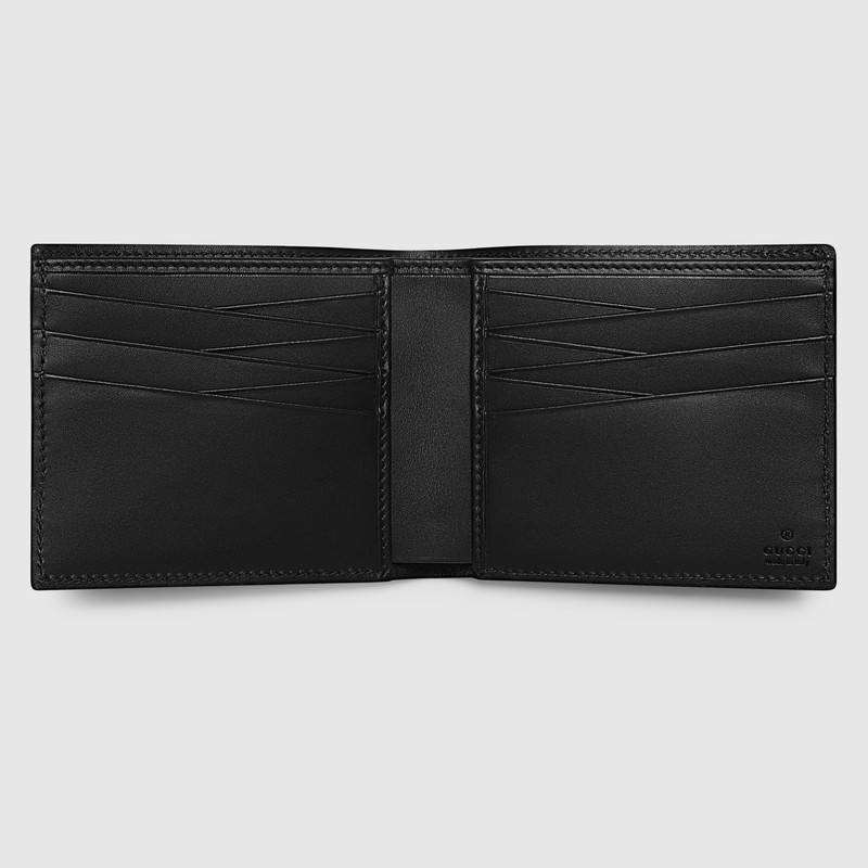 GUCCI皮夾 專柜品質 古馳男士錢包 Gucci錢夾 Gucci男包 Supreme高級人造帆布 烏木色