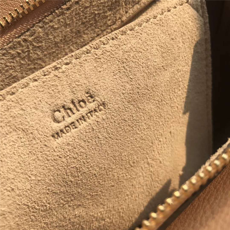 Chloe 蔻依 17秋冬 Pixie手環包 磨砂拼皮 圓形手提包 卡其色