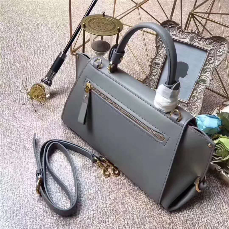 21F606 Ferragamo 菲拉格慕 大號Sofia包 金色鎖扣 手提肩包 灰色