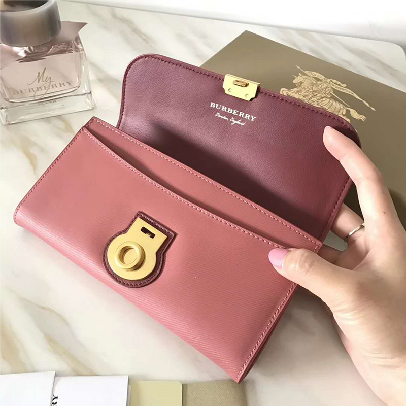 DK88 Burberry錢包 巴寶莉女包 皮革錢夾 Trench皮革