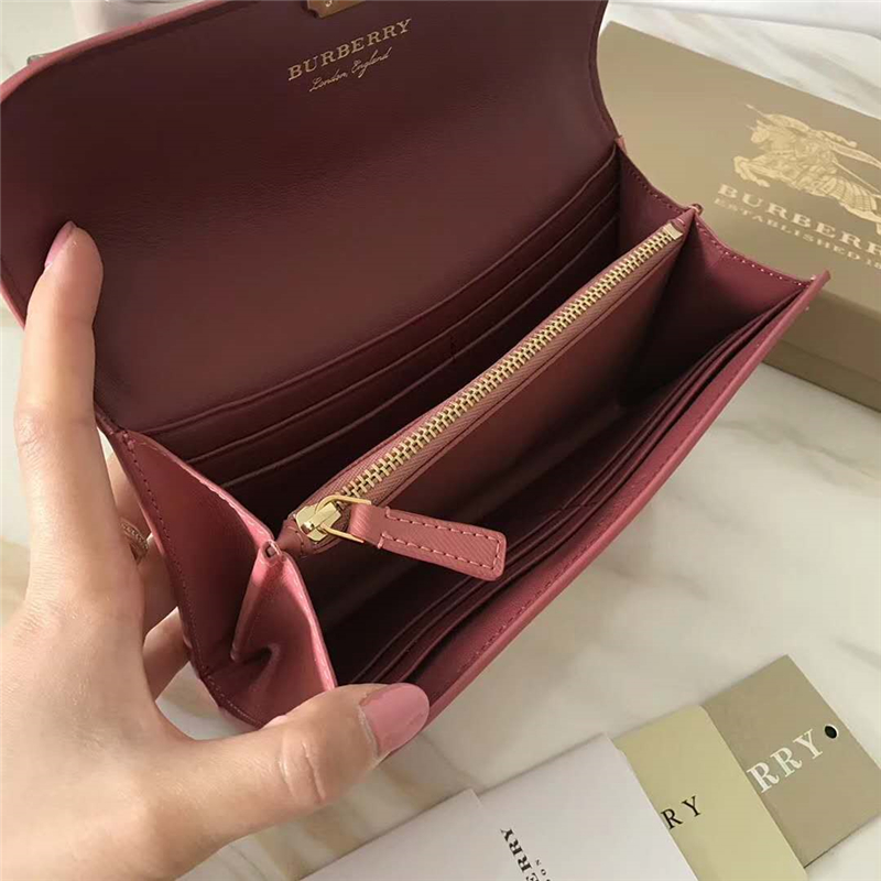 DK88 Burberry錢包 巴寶莉女包 皮革錢夾 Trench皮革