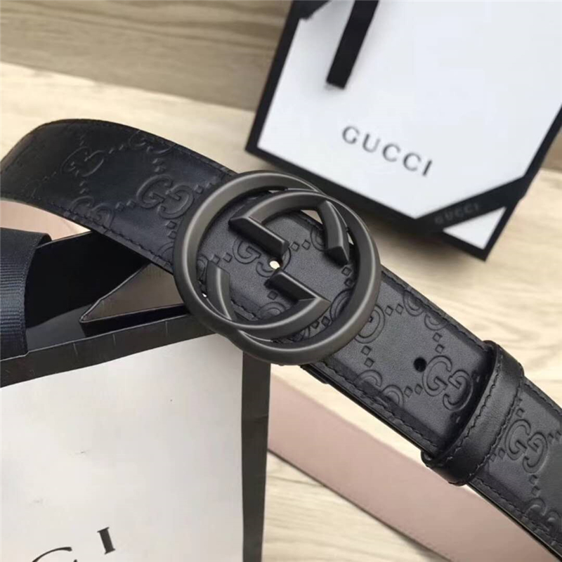 經典款雙G 古奇男士皮帶 Gucci皮帶 Gucci時尚牛皮男士腰帶 進口小牛皮