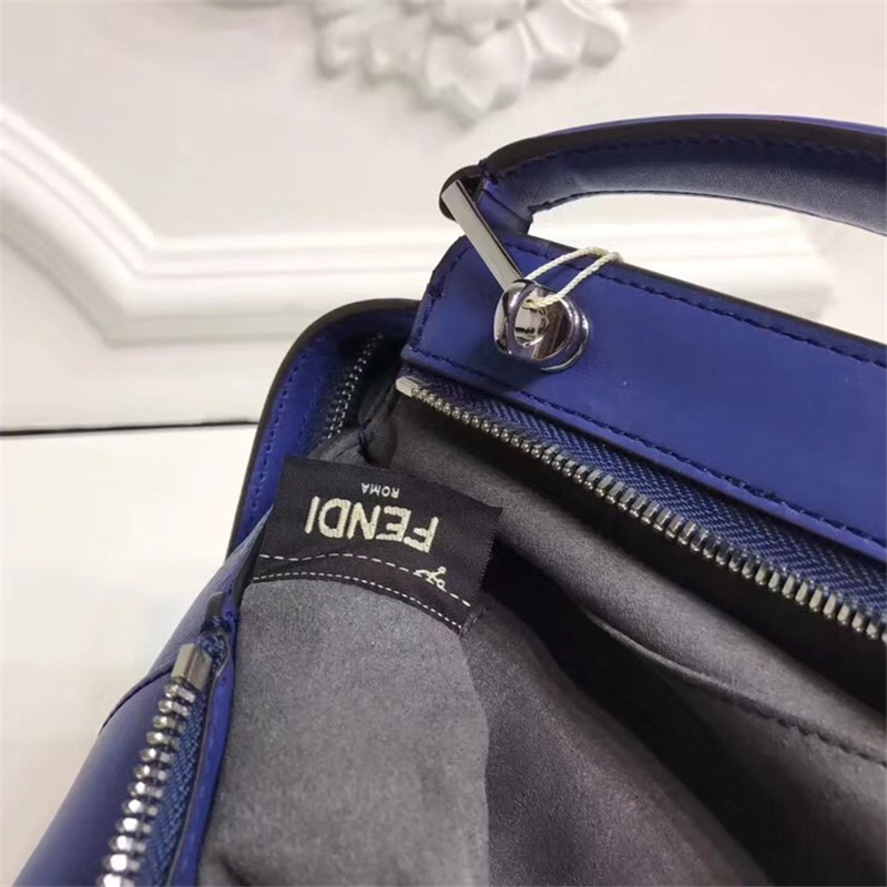 8293B FENDI女包 芬迪包包 DOTCOM系列 小牛皮手袋 內含手拿包 藍色