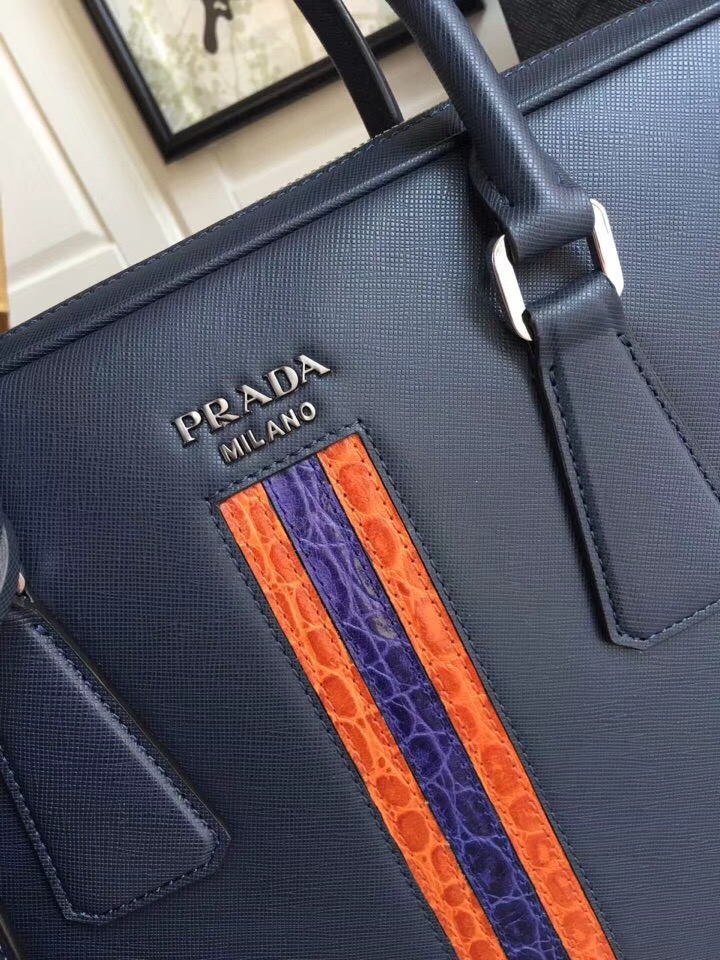 2VE368G Prada男包 普拉達包包 Prada新款 普拉達鱷魚皮 Prada175