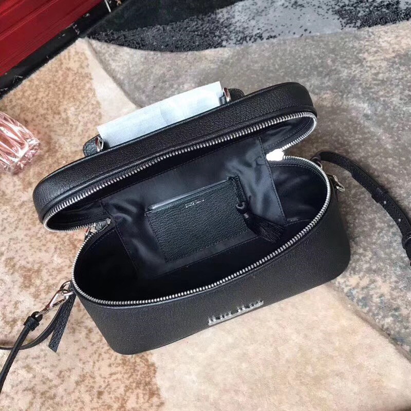 5BH122 MIUMIU繆繆 專柜最新款 大號 山羊皮 手提單肩包 黑色