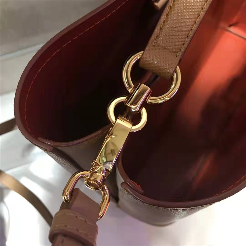 1BA211 Prada New Double手袋 普拉達包包 大號 Prada皮革手提包 黃色