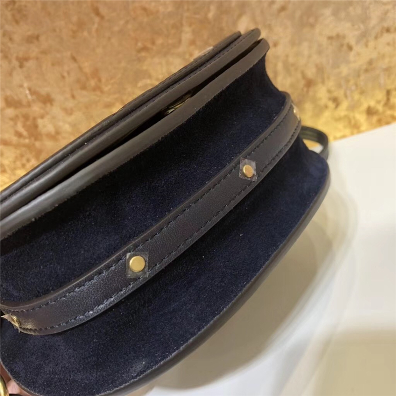 Chloe Nile IT包 進口牛皮 小號 小馬刺繡圖案 手鐲式提手 珂洛伊手袋 黑色