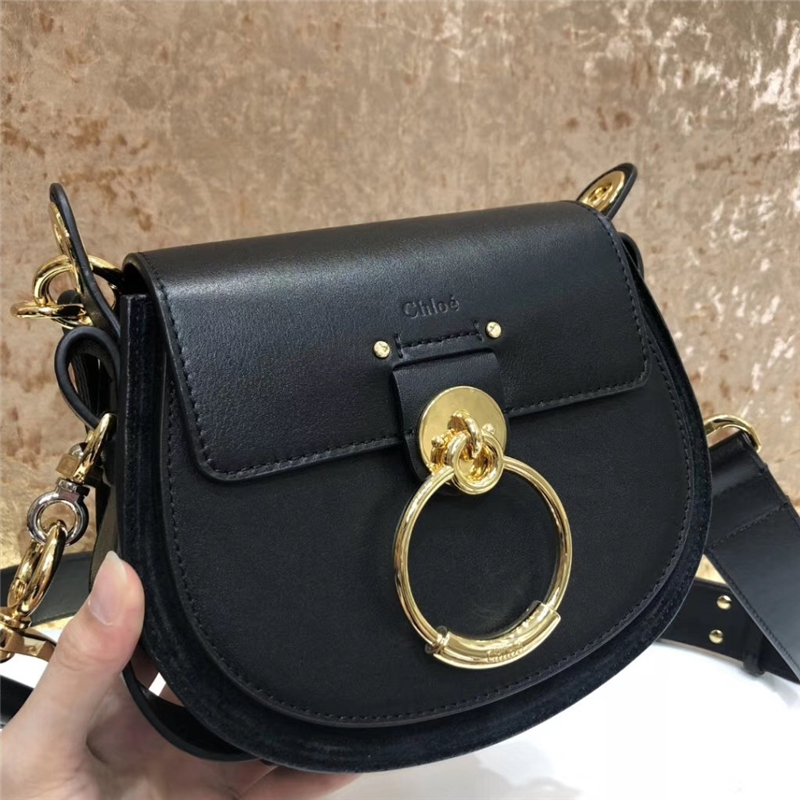 Chloe 珂洛伊 Chloe小豬包 Tess手袋 小牛皮麂皮 Chloe女包 黑色