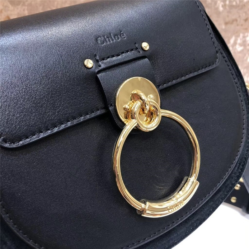 Chloe 珂洛伊 Chloe小豬包 Tess手袋 小牛皮麂皮 Chloe女包 黑色