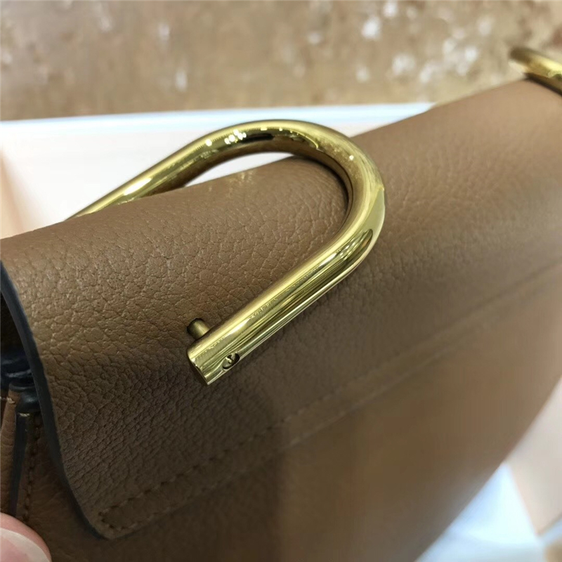 Chloe 珂洛伊 Chloe小豬包 小牛皮荔枝紋 海外原單 Chloe女包 啡色