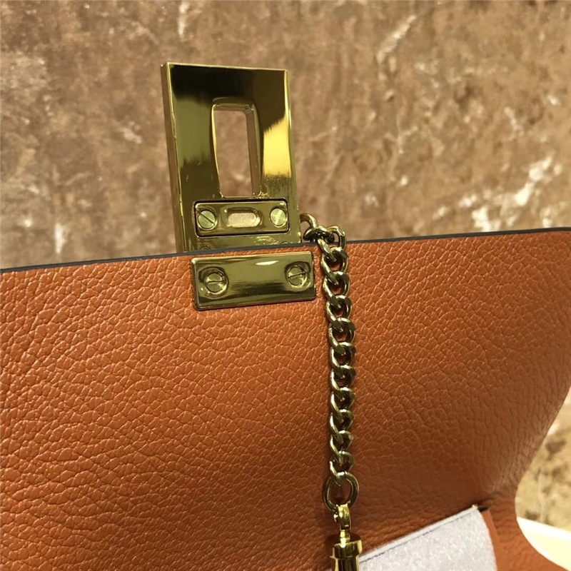 Chloe 珂洛伊 Chloe小豬包 小牛皮荔枝紋 海外原單 Chloe女包 磚紅色