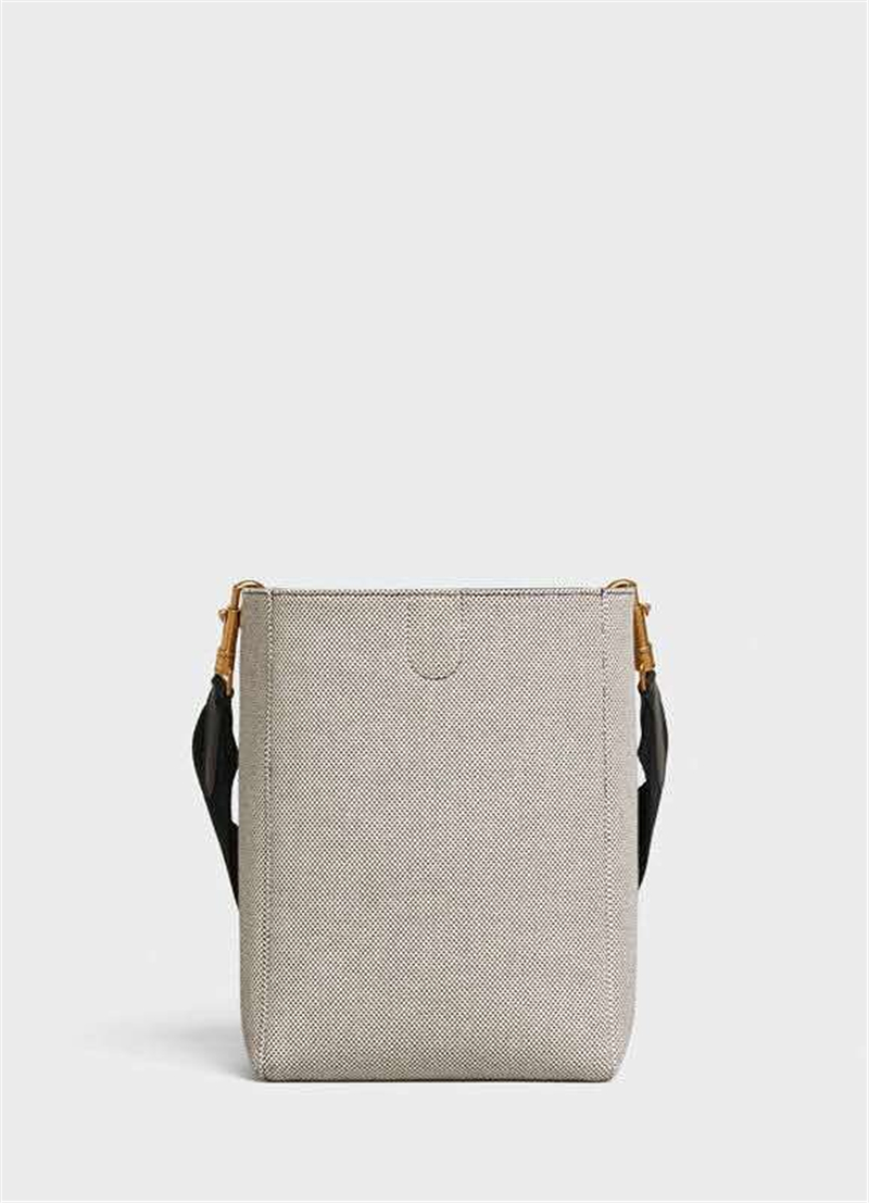 189302 Celine手袋 SANGLE BUCKET 小號(hào) 織物面料 Celine水桶包 淺灰色