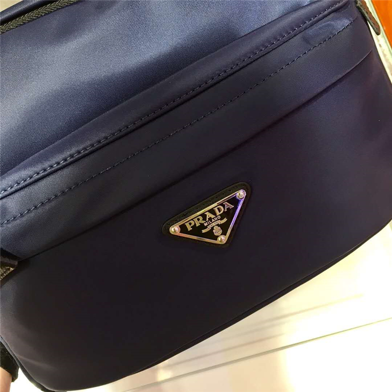 2VH038 Prada男包 普拉達肩包 進口織物 普拉達郵差包 藍色