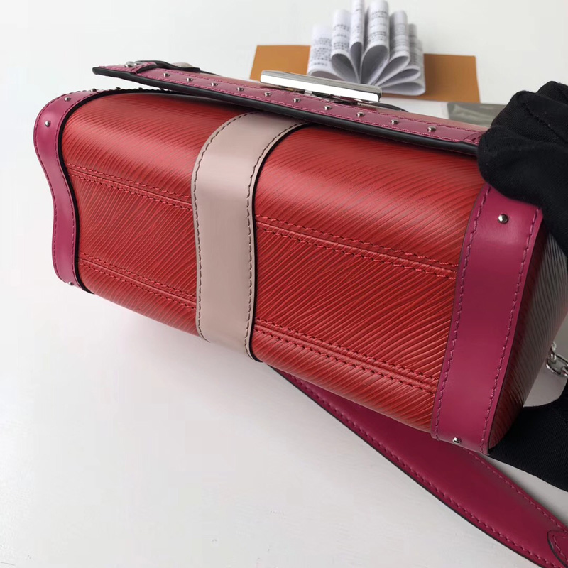 M54281 LV TWIST 中號手袋 LV掛鎖絲印圖案系列 LV女包 LV單肩包 紅色