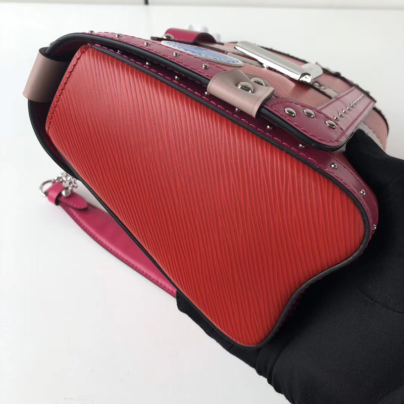 M54281 LV TWIST 中號手袋 LV掛鎖絲印圖案系列 LV女包 LV單肩包 紅色