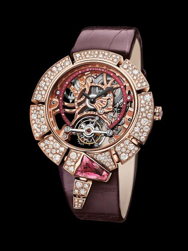 寶格麗 Serpenti Incantati 鏤空陀飛輪珠寶腕表