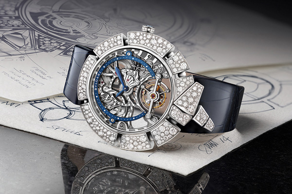 寶格麗 Serpenti Incantati 鏤空陀飛輪珠寶腕表